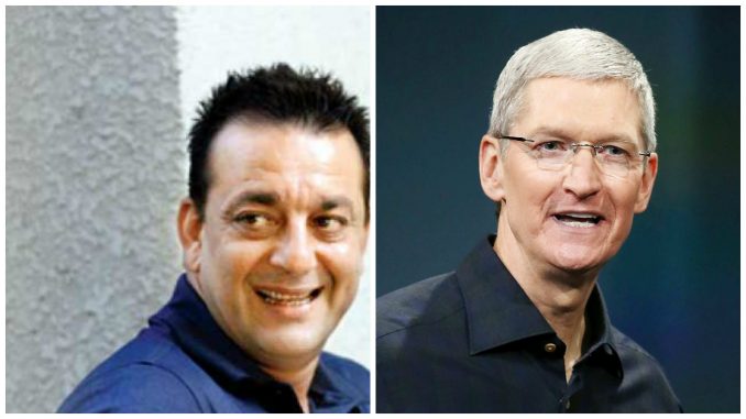 Sanjay Dutt and Tim Cook